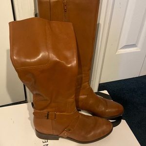 Tall light brown boots